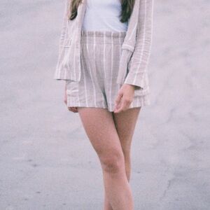 Striped Linen Shorts size Small!